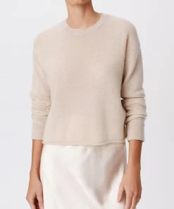 Cashmere Long Sleeve Pullover - Soft Oatmeal