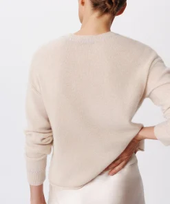 Cashmere Long Sleeve Pullover - Soft Oatmeal
