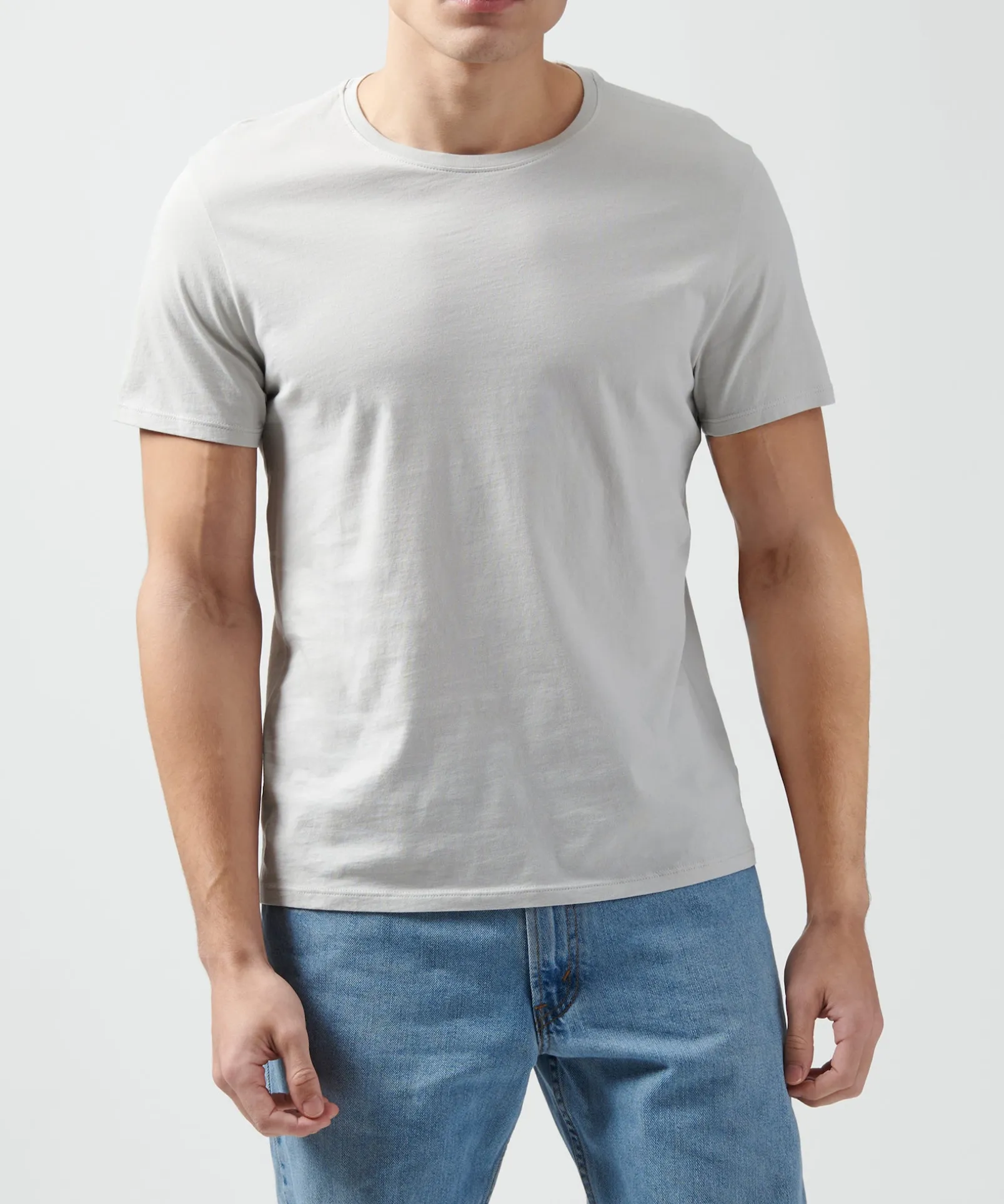 Classic Jersey Crew Neck Tee - Grey