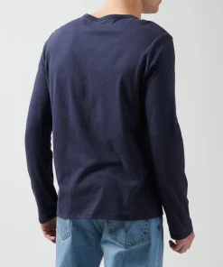 Classic Jersey Long Sleeve Henley - Midnight