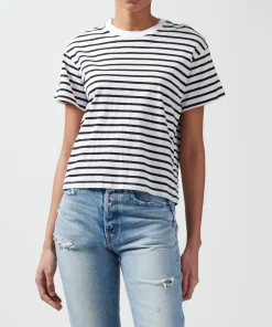 Classic Jersey Short Sleeve Boy Tee - Black/ White Stripe