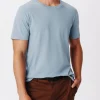 Classic Jersey Short Sleeve Crew Neck Tee - Hazy Blue