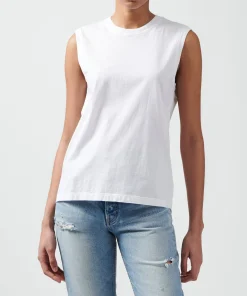 Classic Jersey Sleeveless Boy Tee - White