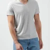 Classic Jersey V-Neck Tee - Grey