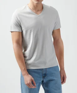 Classic Jersey V-Neck Tee - Grey