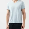 Classic Jersey V-Neck Tee - Blue
