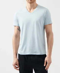 Classic Jersey V-Neck Tee - Blue