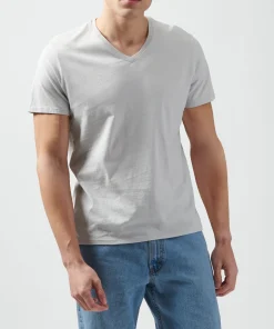 Classic Jersey V-Neck Tee - Grey