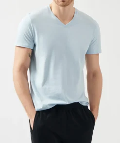 Classic Jersey V-Neck Tee - Blue