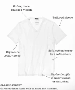 Classic Jersey V-Neck Tee - White