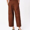 Cotton Twill Cargo Pant - Pecan Brown