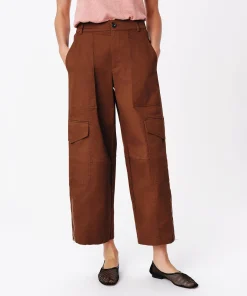 Cotton Twill Cargo Pant - Pecan Brown