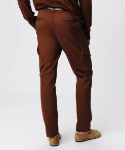 Cotton Twill Cargo Pant - Pecan Brown