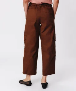 Cotton Twill Cargo Pant - Pecan Brown