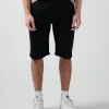 French Terry Pull-On Shorts - Black