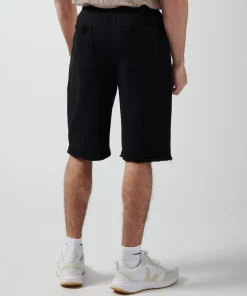 French Terry Pull-On Shorts - Black