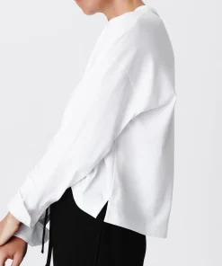 Heavyweight Jersey Mixed Media Top - White