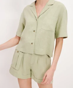 Heavyweight Linen Camp Shirt - Morning Mist