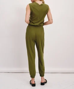 High Torsion Sleeveless Jumpsuit - Juniper