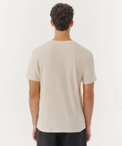 High Twist Jersey Crew Neck Tee - Stucco