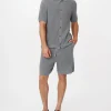 Merino Cotton Cashmere Blend Waffle Short - Heather Grey