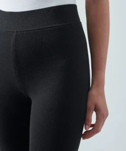 Modal Rib High Waisted Legging - Black