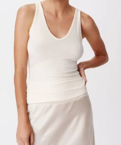 Modal Rib V-Neck Tank - Irish Cream