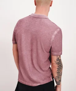 Pique With Chroma Wash Short Sleeve Polo - Wisty Mauve