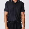 Pique With Wash Short Sleeve Polo - Midnight