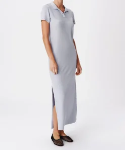 Pique With Wash Short Sleeve Polo Dress - Skyflower