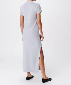 Pique With Wash Short Sleeve Polo Dress - Skyflower