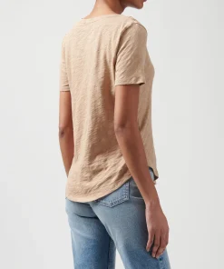 Slub Jersey Classic V-Neck Tee - Camel