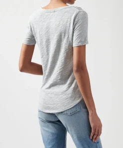 Slub Jersey Classic V-Neck Tee - Heather Grey