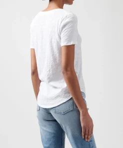 Slub Jersey Classic V-Neck Tee - White