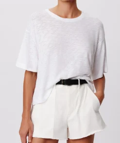 Slub Jersey Crew Neck Tee - White