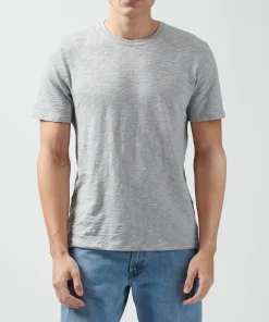 Slub Jersey Crew Neck Tee - Heather Grey