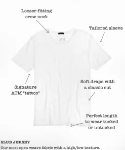 Slub Jersey Crew Neck Tee - Midnight