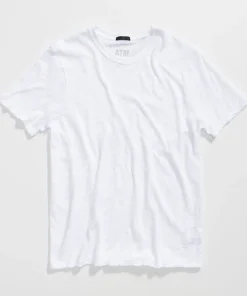 Slub Jersey Crew Neck Tee - White