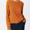 Slub Jersey Long Sleeve Crop Tee - Cornelian Stone