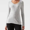 Slub Jersey Long Sleeve V-Neck Tee - Heather Grey