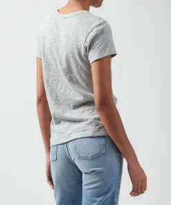 Slub Jersey Schoolboy Crew Neck Tee - Heather Grey