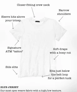 Slub Jersey Schoolboy Crew Neck Tee - Heather Grey