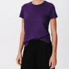 Slub Jersey Schoolboy Short Sleeve Crew Neck Tee - Tanzenite Purple