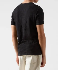 Slub Jersey V-Neck Tee - Black