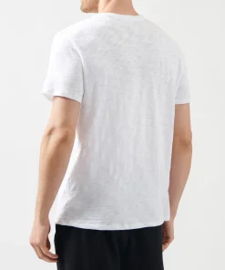 Slub Jersey V-Neck Tee - White