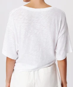 Slub Jersey V-Neck Tee - White