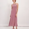 Slub Jersey With Chroma Wash Tank Maxi Dress - Wisty Mauve