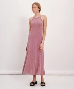 Slub Jersey With Chroma Wash Tank Maxi Dress - Wisty Mauve