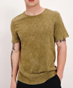 Slub Jersey With Chroma Wash Short Sleeve Crew Neck Tee - Juniper