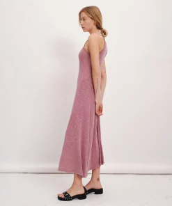 Slub Jersey With Chroma Wash Tank Maxi Dress - Wisty Mauve